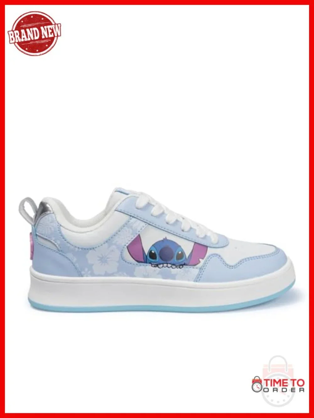 Disney Stitch Lace Up Fashion Sneakers Character Athletic Lifestyle Shoes